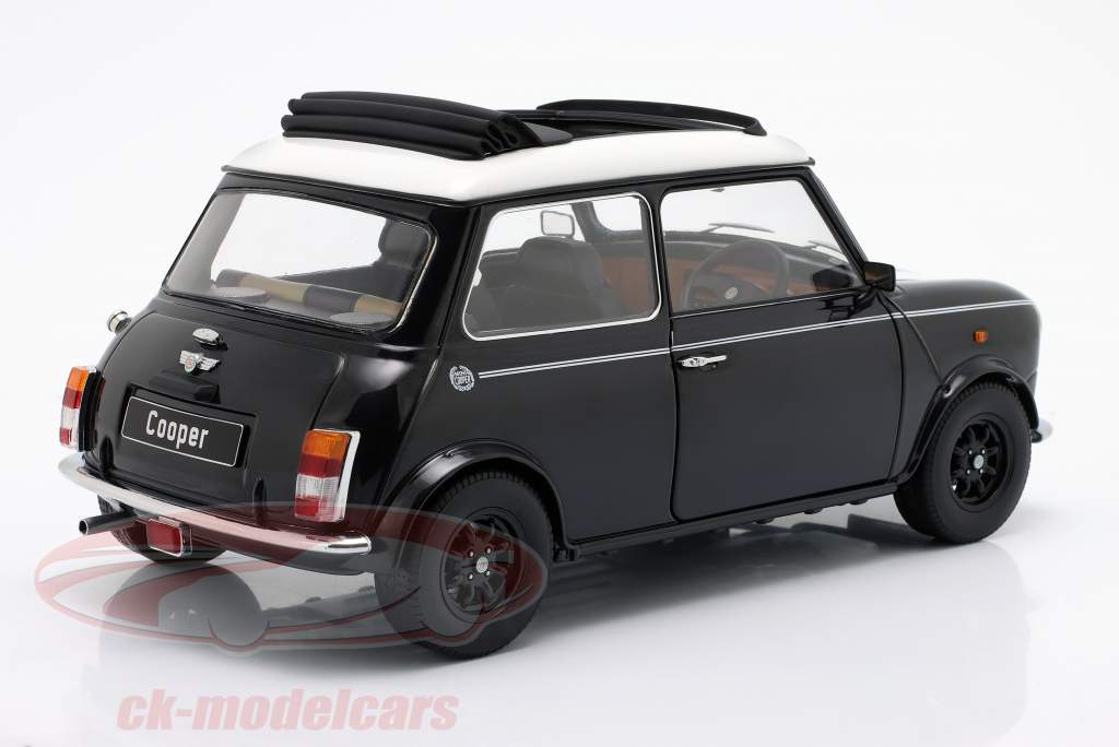 Mini Cooper with sunroof black metallic / white RHD 1:12 KK-Scale