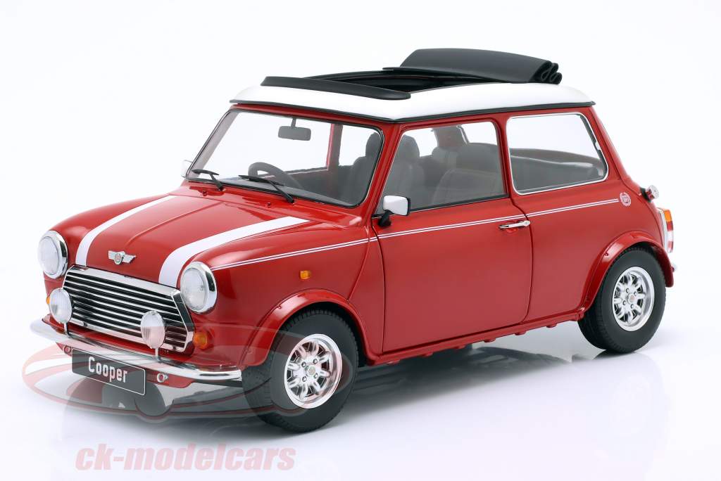 Mini Cooper с люк красный / белый RHD 1:12 KK-Scale