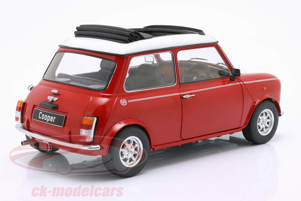Mini Cooper с люк красный / белый RHD 1:12 KK-Scale