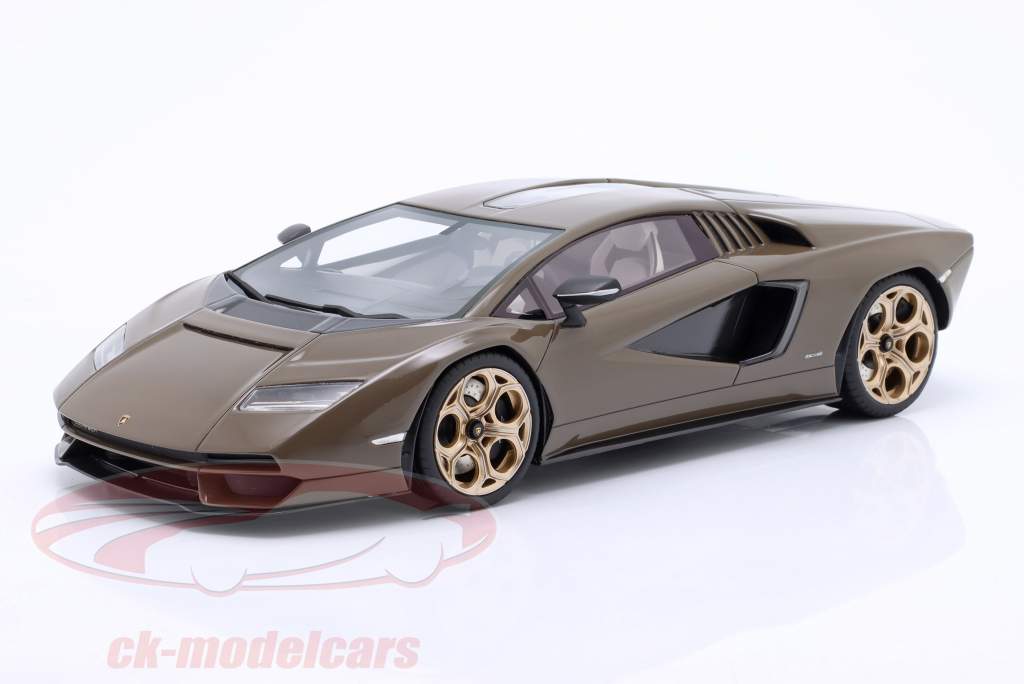 Lamborghini Countach LPI 800-4 Anno di costruzione 2022 bronzo scuro metallico 1:18 TrueScale