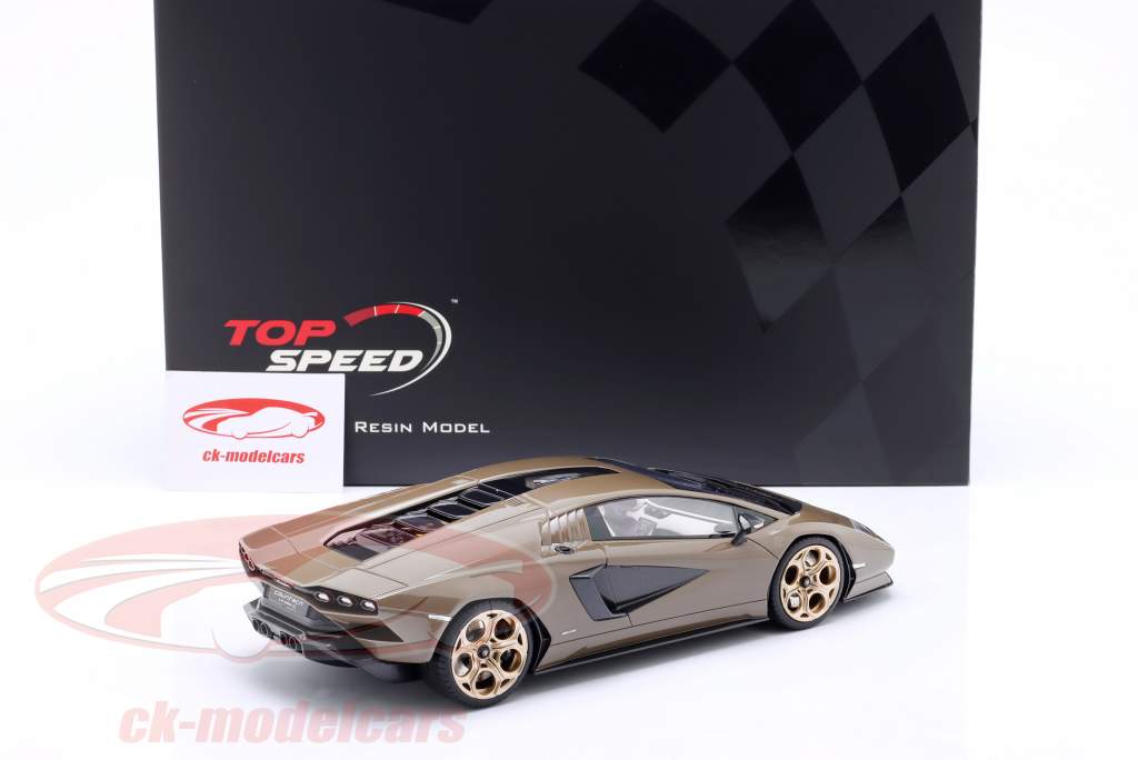 Lamborghini Countach LPI 800-4 Anno di costruzione 2022 bronzo scuro metallico 1:18 TrueScale