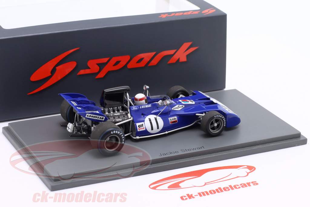 J. Stewart Tyrrell 003 #11 vinder fransk GP formel 1 Verdensmester 1971 1:43 Spark