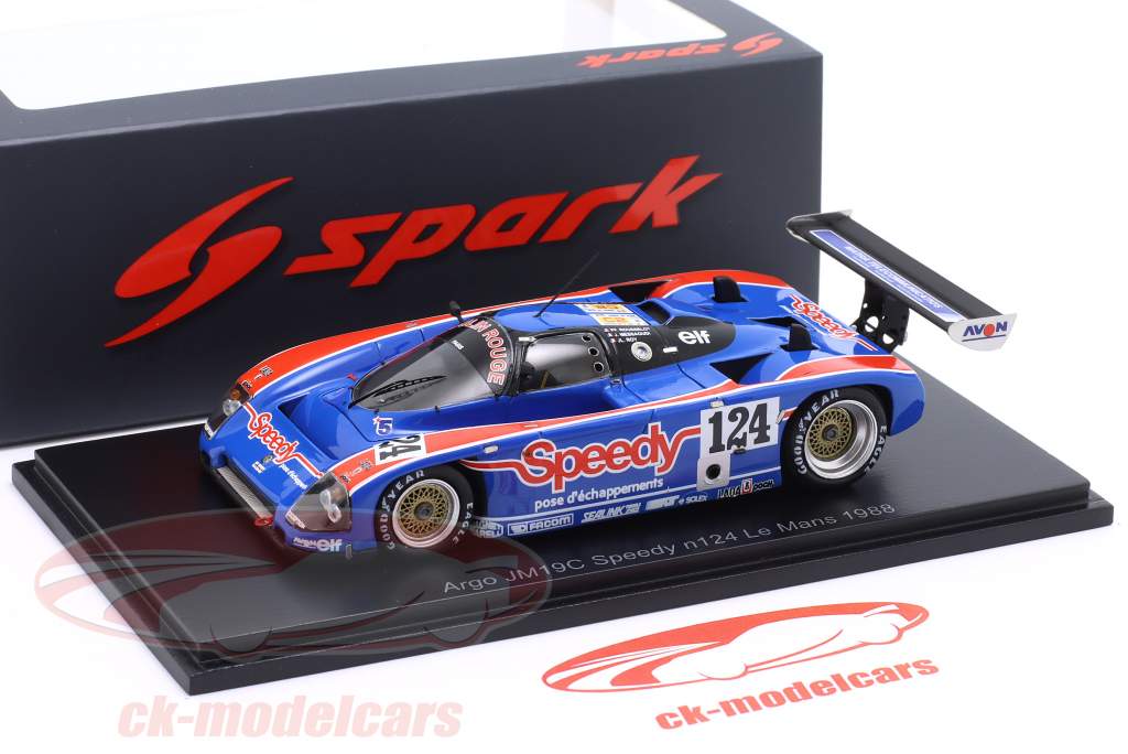 Argo JM19C #124 24h LeMans 1988 Messaouidi, Rousselot, Roy 1:43 Spark