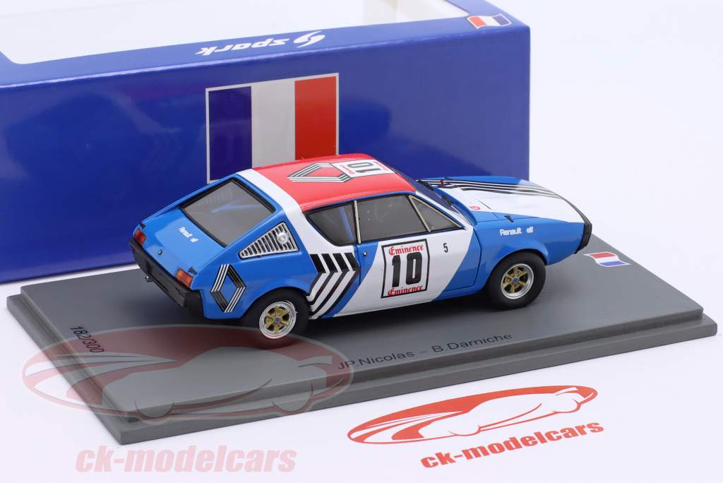 Renault 17 Gordini #10 3rd Ronde Cevenole 1973 J-P. Nicolas 1:43 Spark