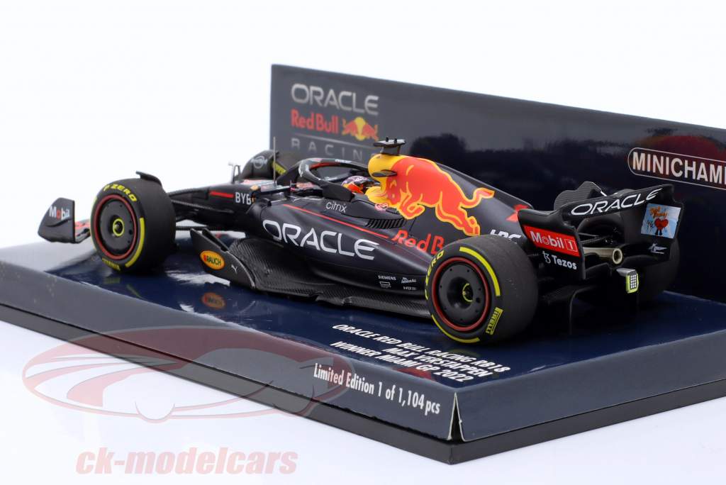 M. Verstappen Red Bull RB18 #1 ganador Miami GP fórmula 1 Campeón mundial 2022 1:43 Minichamps
