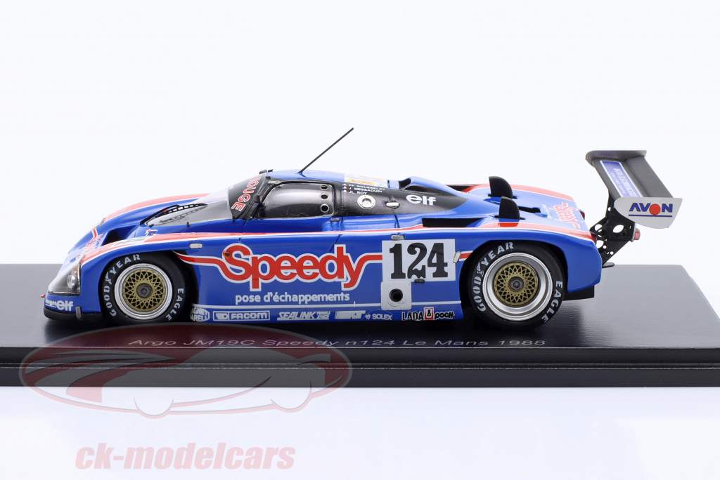 Argo JM19C #124 24h LeMans 1988 Messaouidi, Rousselot, Roy 1:43 Spark