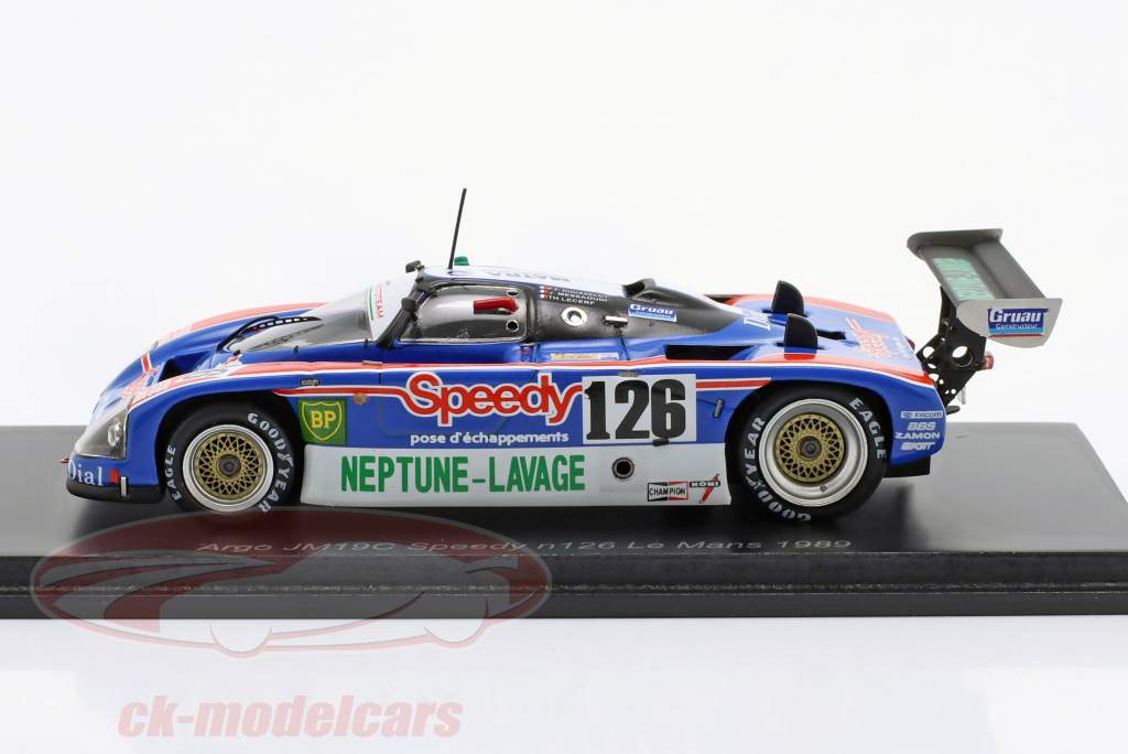 Argo JM19C #126 24h LeMans 1989 Messaouidi, Rousselot, Magnani 1:43 Spark