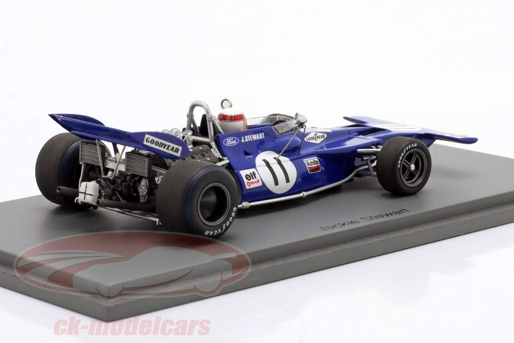 J. Stewart Tyrrell 003 #11 gagnant Monaco GP formule 1 Champion du monde 1971 1:43 Spark