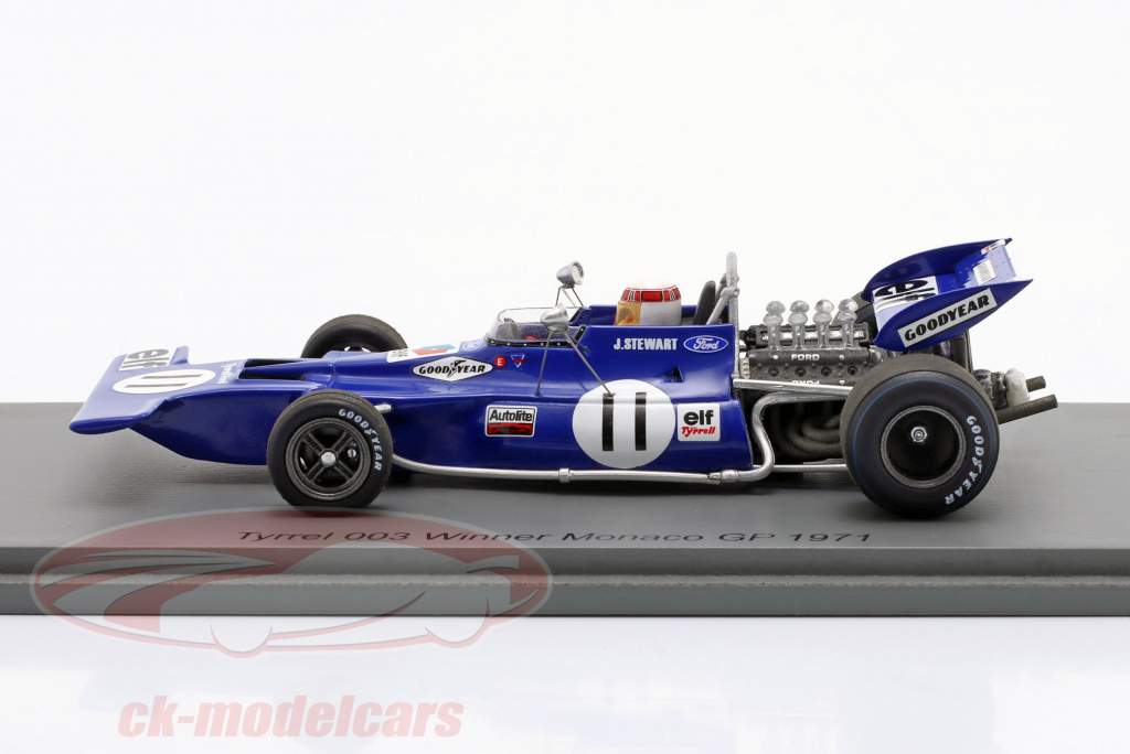 J. Stewart Tyrrell 003 #11 Winner Monaco GP formula 1 World Champion 1971 1:43 Spark