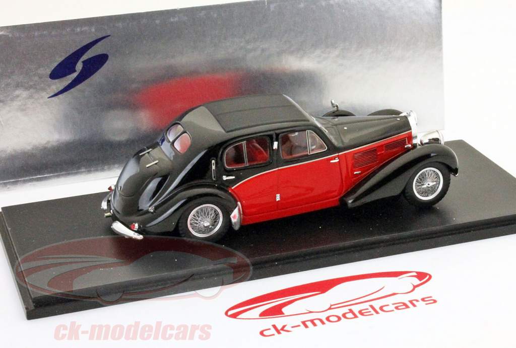 Bugatti 57 Galibier 1939 noire / rouge 1:43 Spark