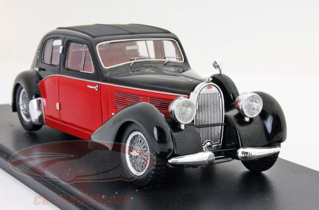 ブガッティガリビエ峠57年1939赤/黒1:43スパーク