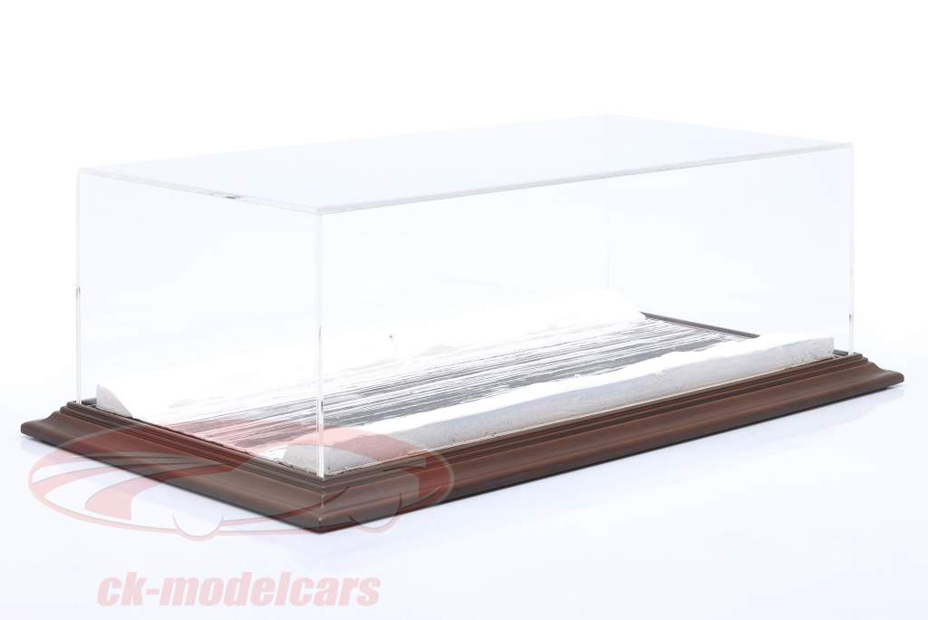 Alta qualidade Acrílico Mostruário com placa de base diorama Snow Road 1:43 Atlantic