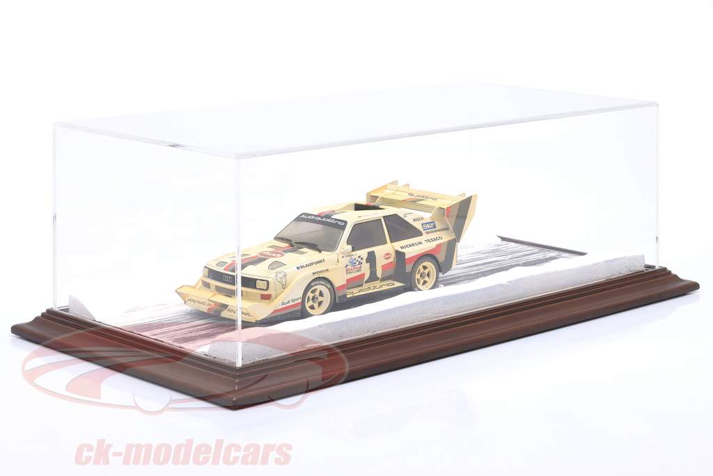 High quality Acrylic Showcase with Diorama base plate Snow Road 1:43 Atlantic
