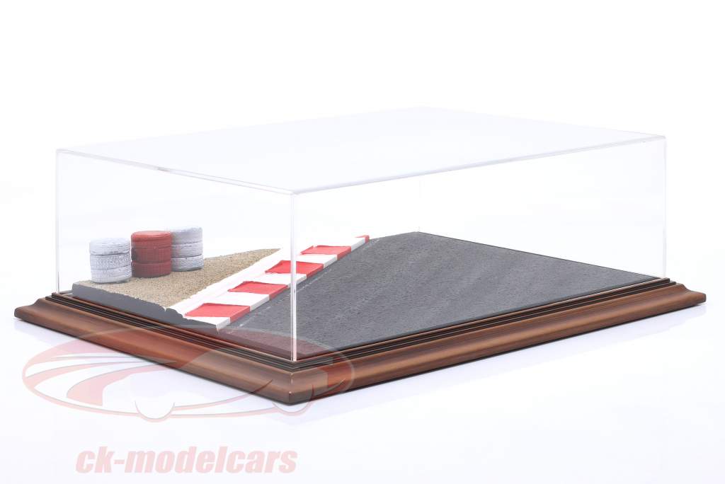 Высокое качество Акрил Витрина с Основание диорамы Circuit 1:24 / 1:18 Atlantic