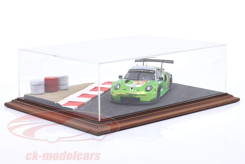 Высокое качество Акрил Витрина с Основание диорамы Circuit 1:24 / 1:18 Atlantic