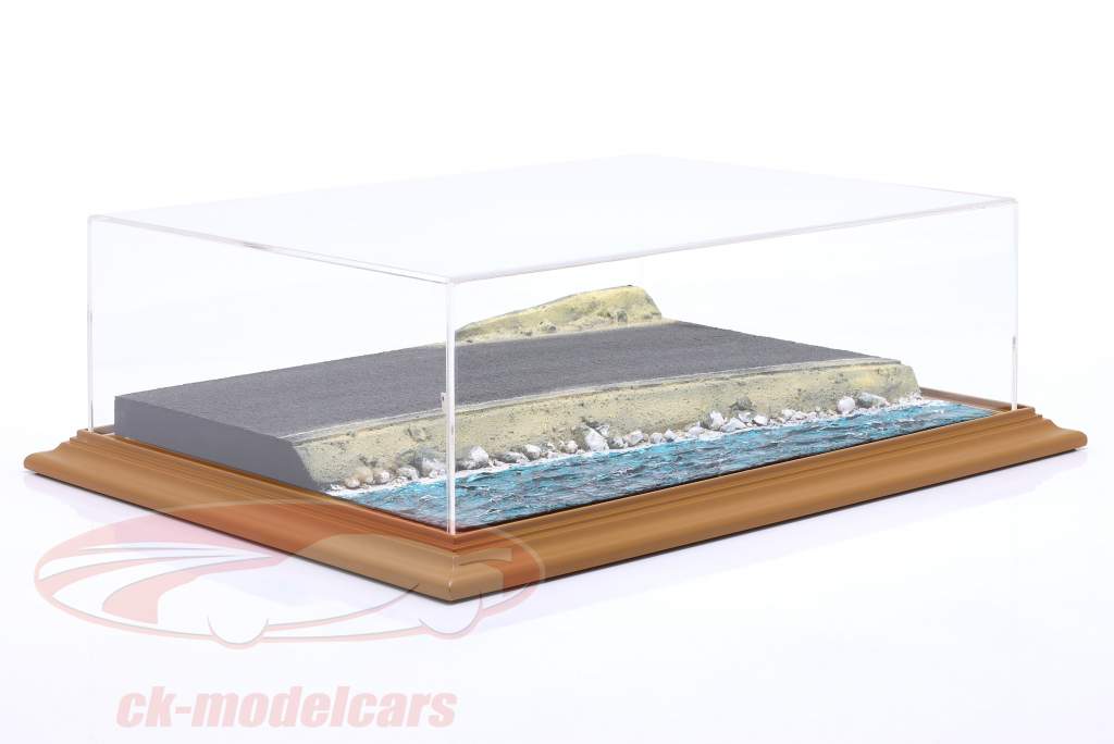 Hoge kwaliteit Acryl Showcase met Diorama grondplaat Ocean Drive 1:24 / 1:18 Atlantic