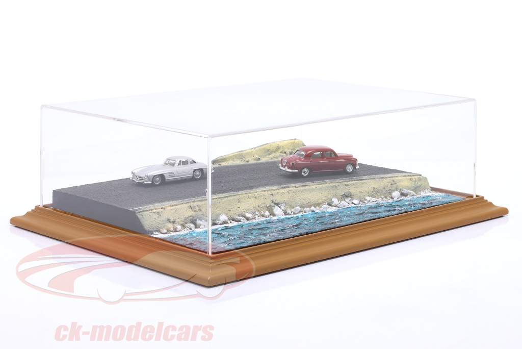 High quality Acrylic Showcase with Diorama base plate Ocean Drive