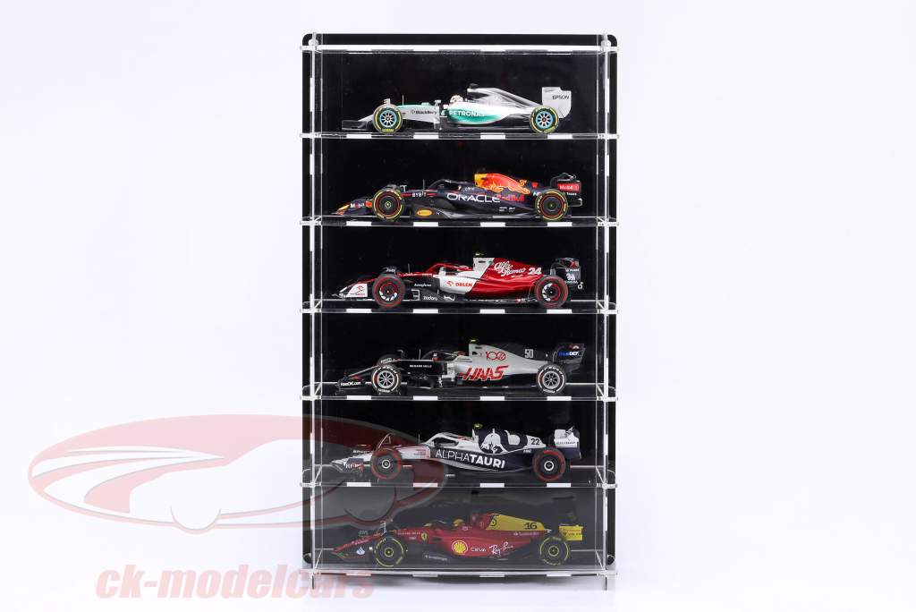 Haute qualité Acrylique Vitrine Multicase pour 6 formule 1 voitures modèles 1:18 Atlantic