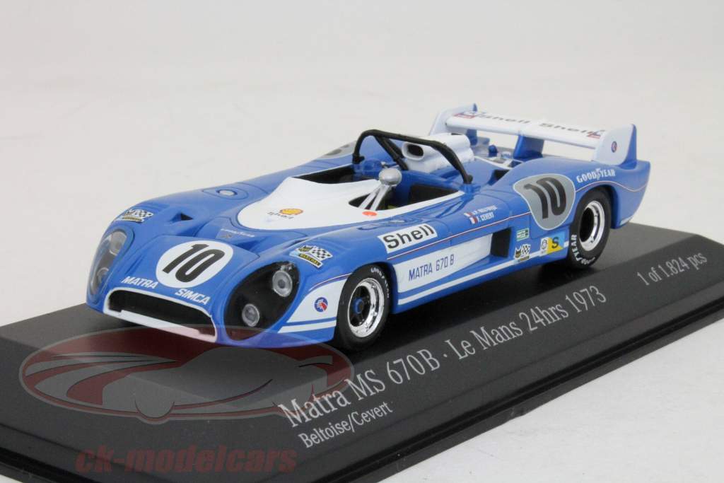 Matra MS 670 B #10 24h LeMans 1973 Beltoise / Cevert 1:43 Minichamps
