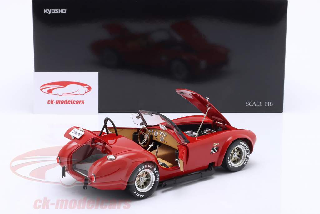 Kyosho 1:18 Shelby Cobra 427 S/C Spider year 1962 red 08047R