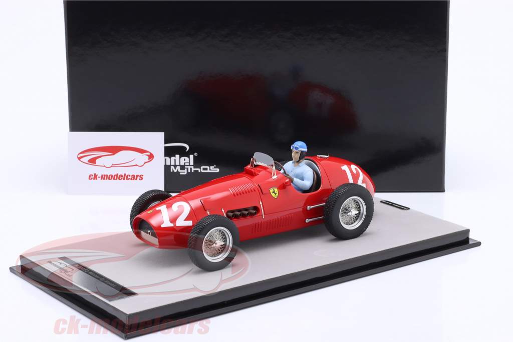 A. Ascari Ferrari 500 F2 #12 Wereldkampioen Italië GP formule 1 1952 1:18 Tecnomodel