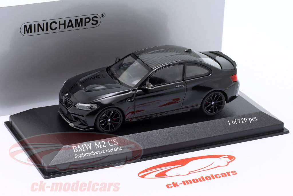BMW M2 CS (F87) Byggeår 2020 safir sort metallisk 1:43 Minichamps