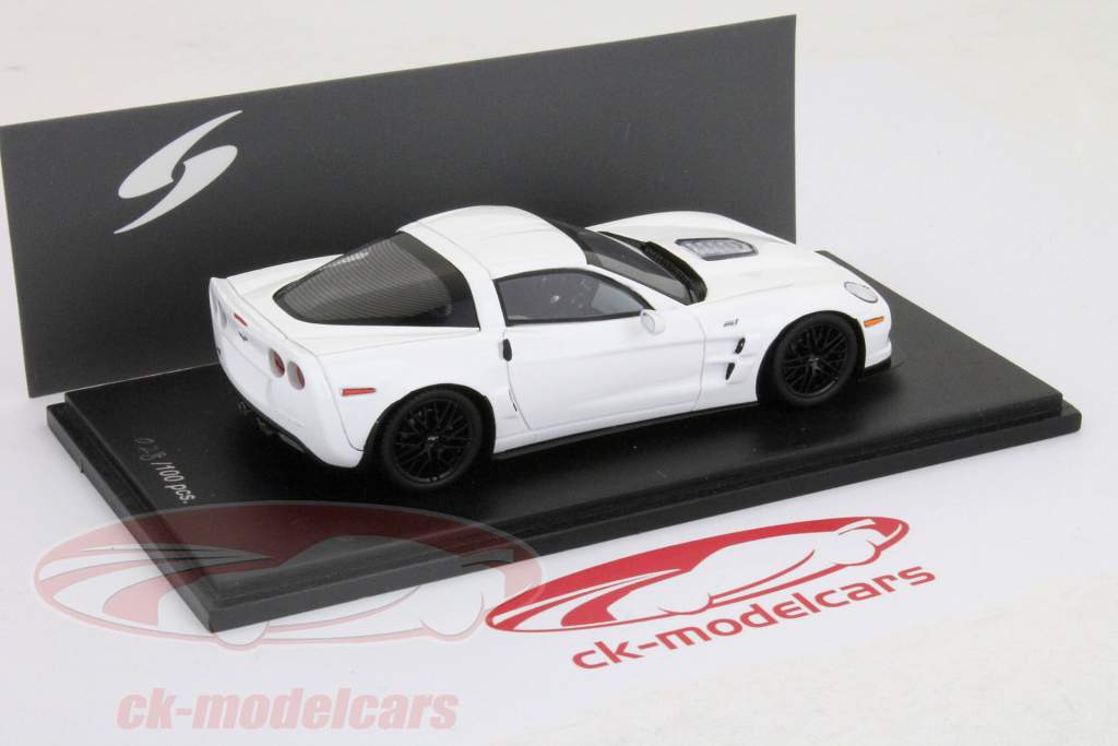 シボレーコルベットZR1プレーンボディバージョンホワイト/ホワイト1:43スパーク