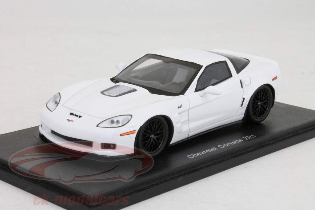 シボレーコルベットZR1プレーンボディバージョンホワイト/ホワイト1:43スパーク