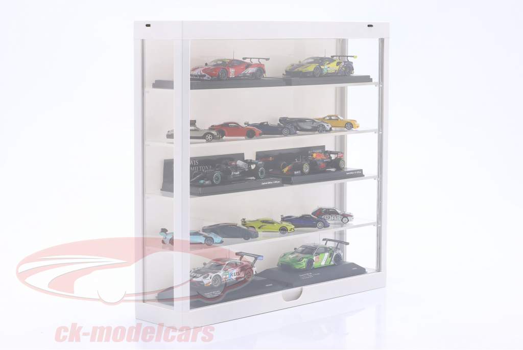 Escaparate LED multicaso 5 pisos para modelos en el escala 1:43 / 1:64 blanco Triple9