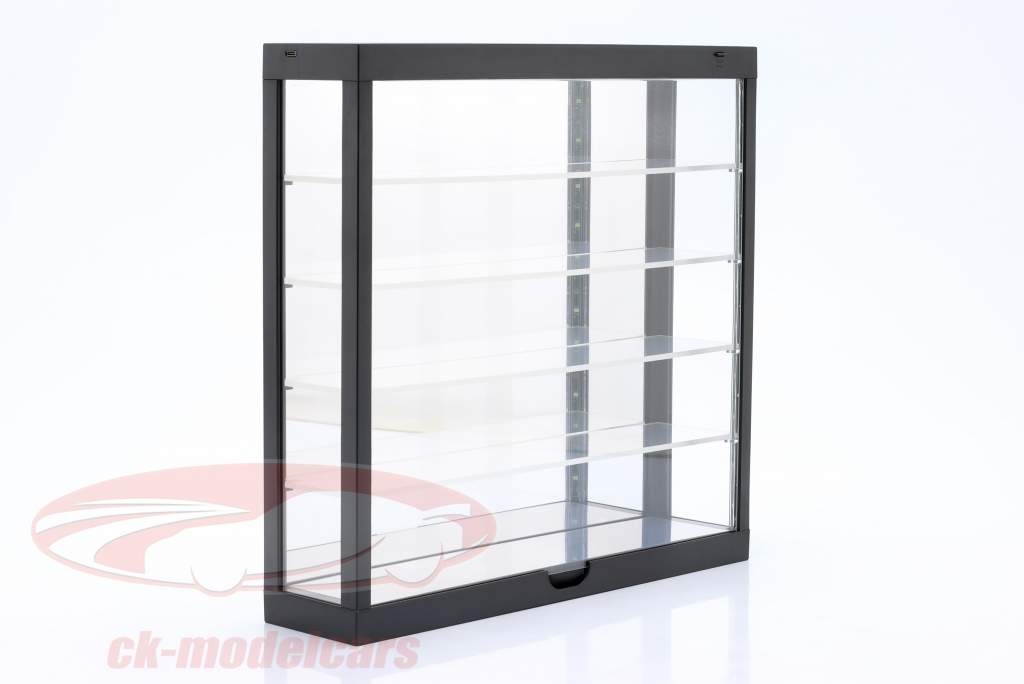 Escaparate LED Multicase 5 pisos para modelos en el escala 1:43 / 1:64 negro / espejo Triple9