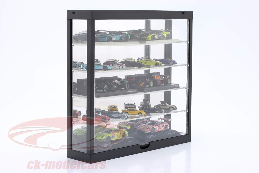 vetrina LED Multicase 5 piani per Modelli nel scala 1:43 / 1:64 nero / specchio Triple9