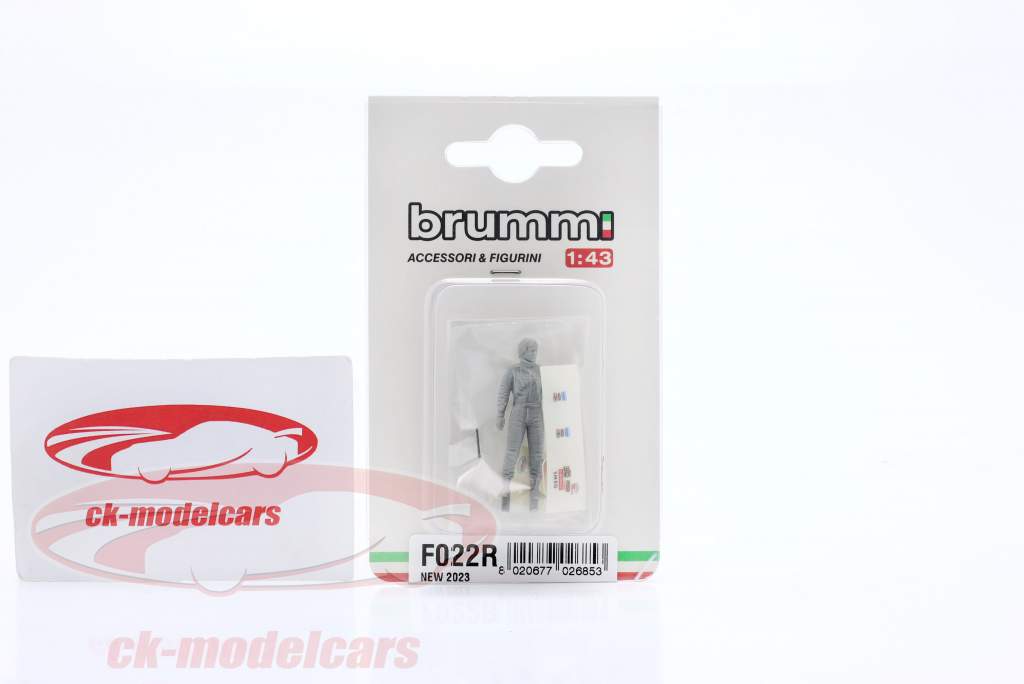 figura do motorista Gilles Villeneuve Fórmula 1 1981 resina 1:43 Brumm