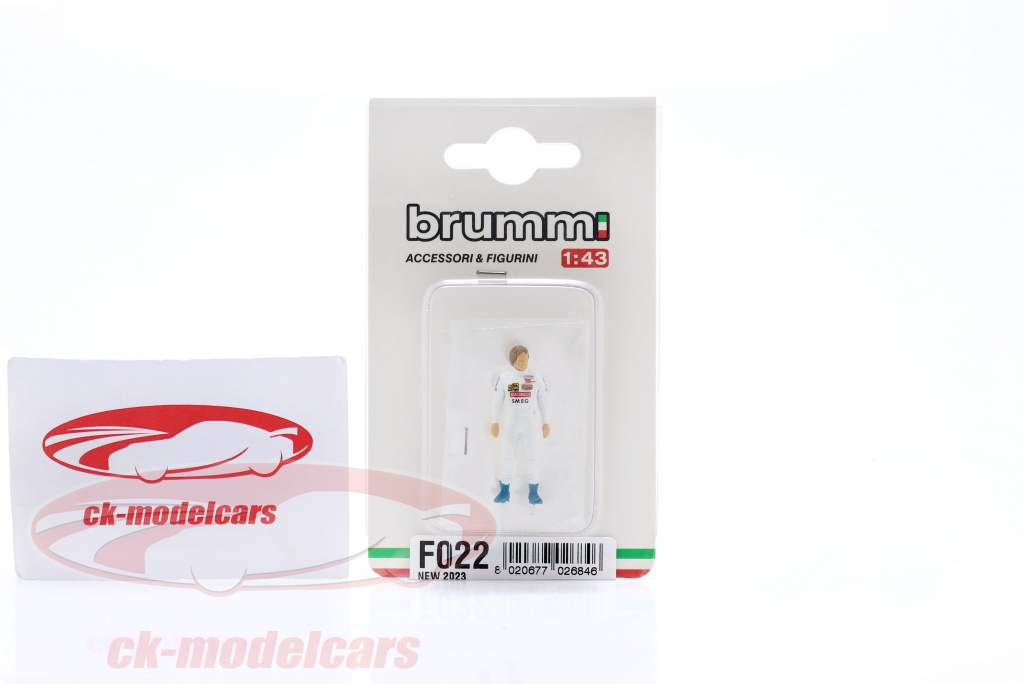 figura do motorista Gilles Villeneuve Fórmula 1 1981 1:43 Brumm