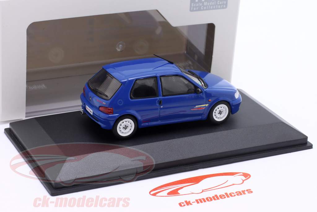 Peugeot 106 Rally Année de construction 1995 Santorin bleu 1:43 Solido