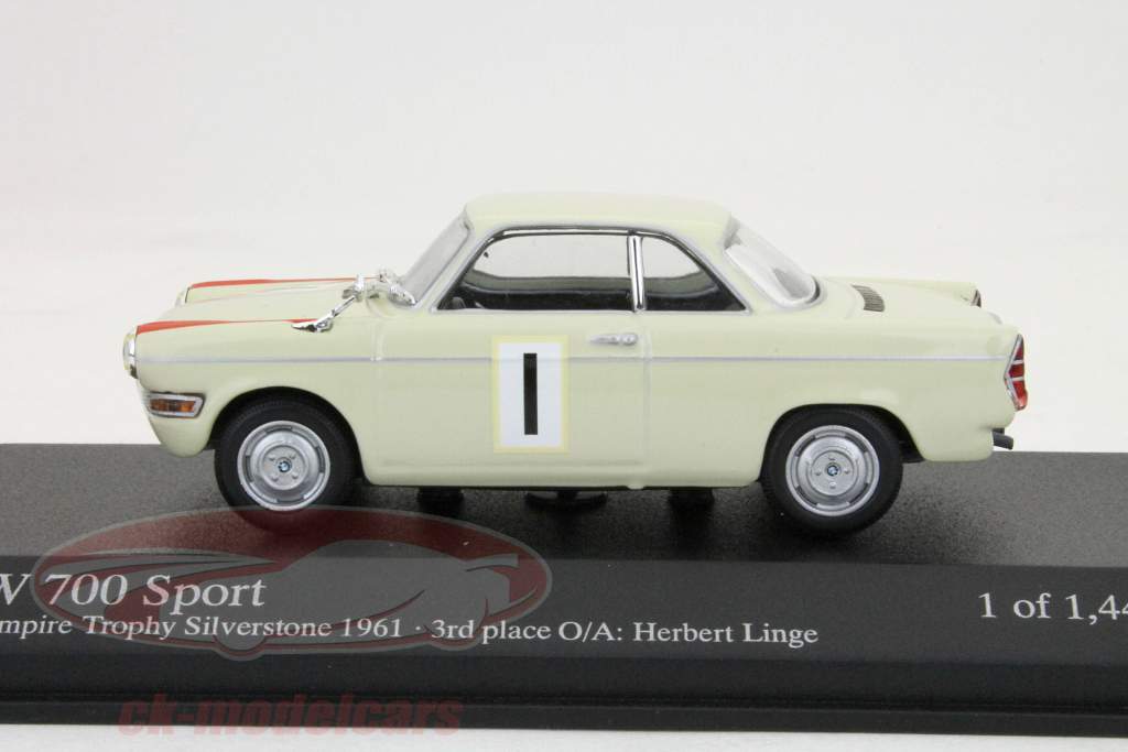 宝马700＃1大英帝国奖章银石赛道1961年H.林格1:43 MINICHAMPS