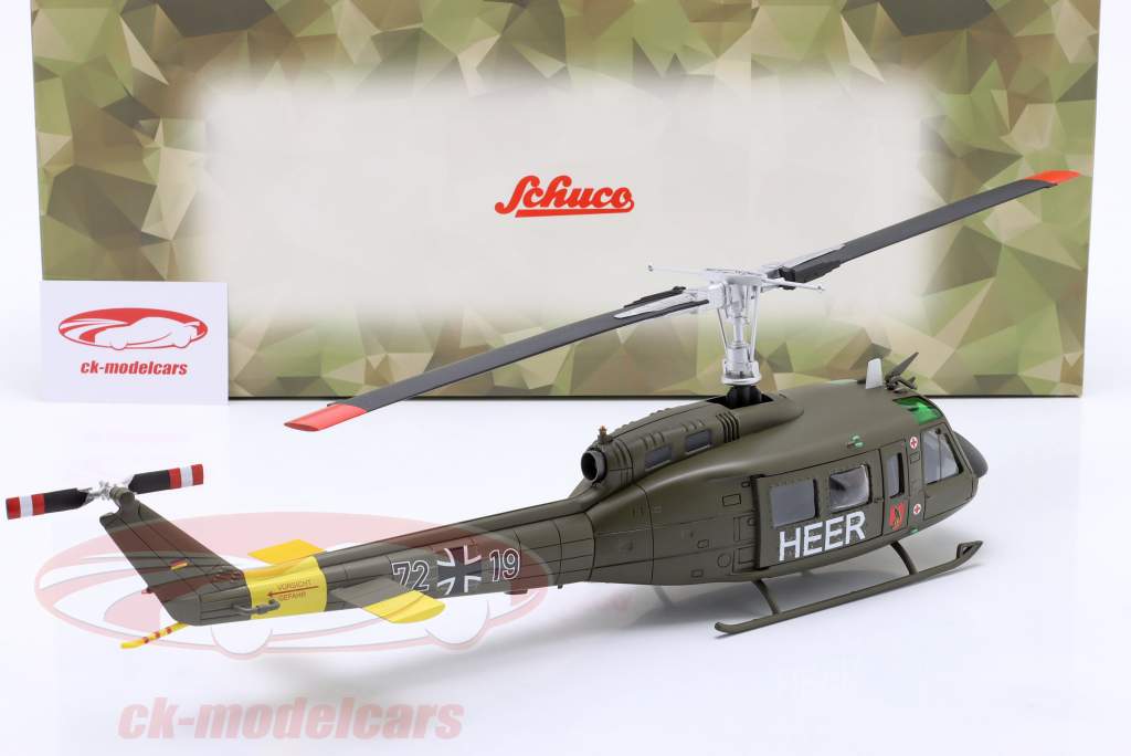 Bell UH 1D helikopter Duits leger Bundeswehr "Heer" groente 1:35 Schuco