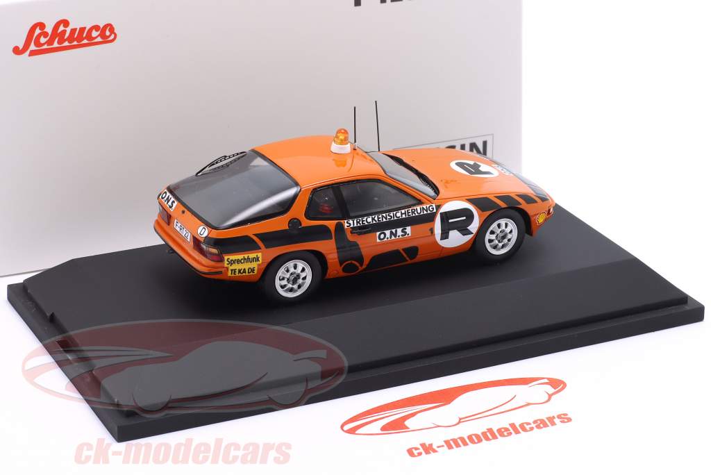 Porsche 924 ONS-Streckensicherung orange / schwarz 1:43 Schuco