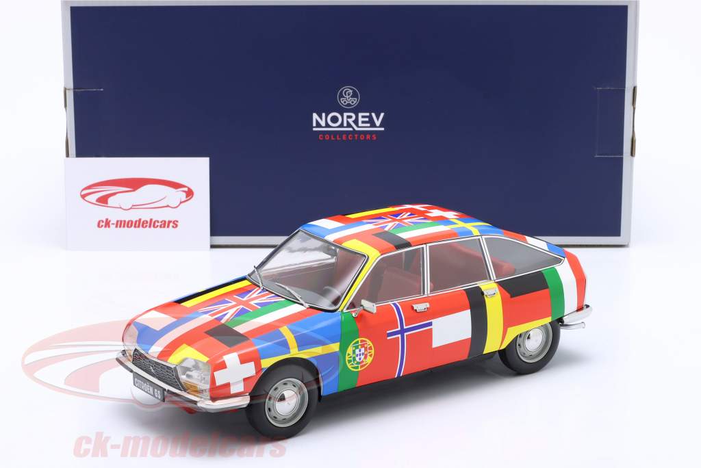 Citroen GS Byggeår 1972 flag 2 version 1:18 Norev