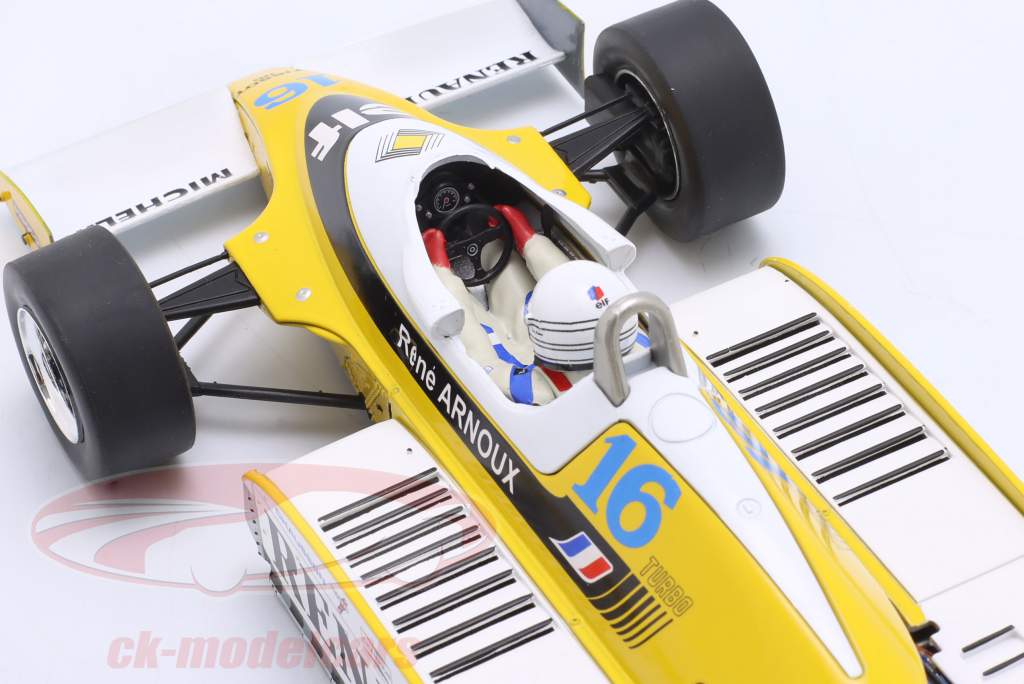 Rene Arnoux Renault RS10 #16 2 Storbritanien GP formel 1 1979 1:18 MCG