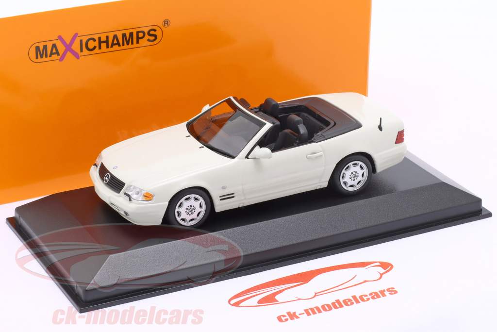 Mercedes-Benz SL-Klasse (R129) Baujahr 1999 weiß 1:43 Minichamps