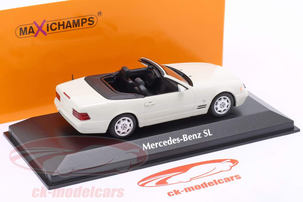 Mercedes-Benz SL-Klasse (R129) Baujahr 1999 weiß 1:43 Minichamps