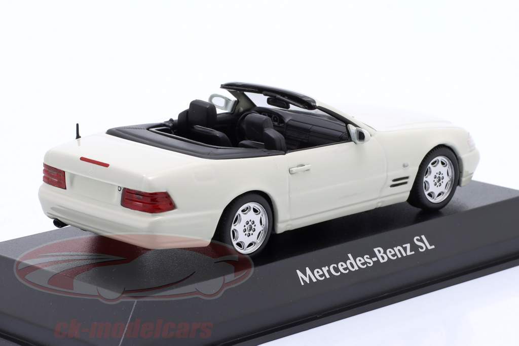 Mercedes-Benz SL-Klasse (R129) Baujahr 1999 weiß 1:43 Minichamps