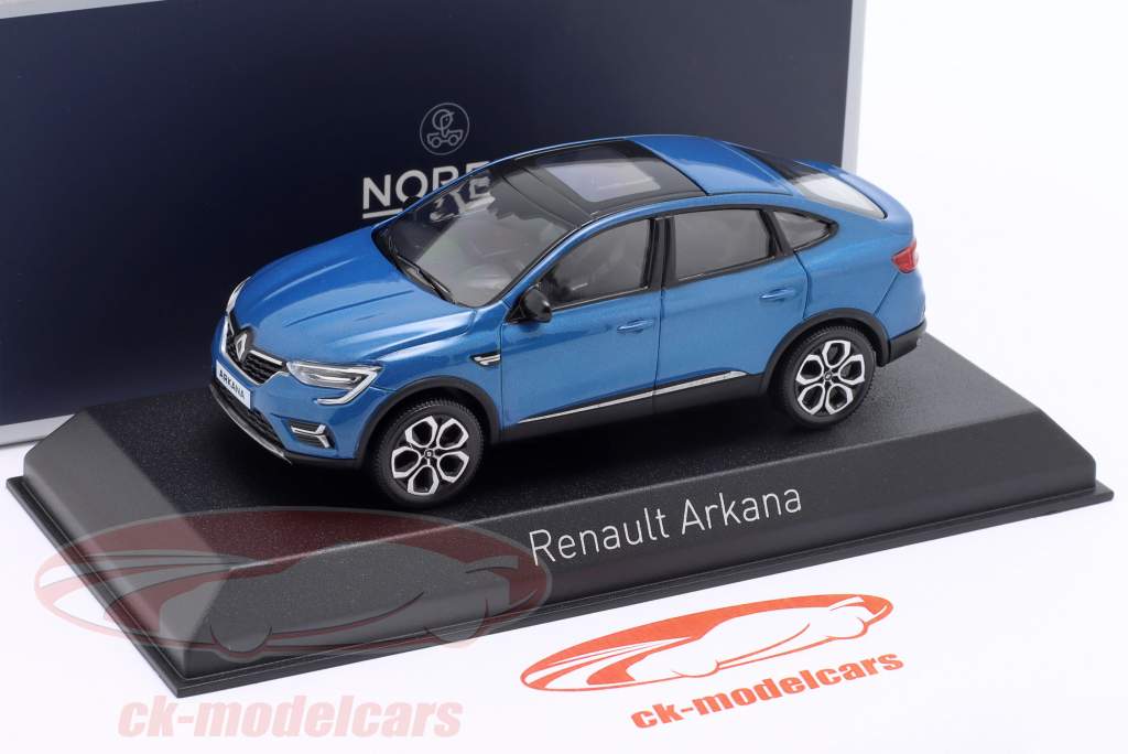 Renault Arkana Techno Byggeår 2022 Zanzibar blå 1:43 Norev