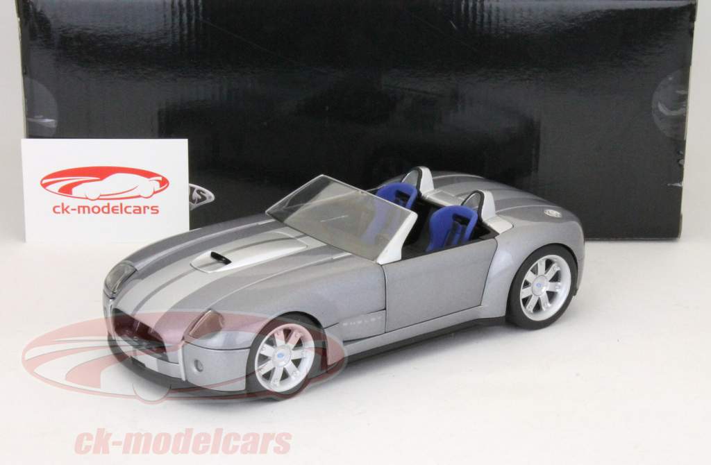 Ford Shelby Cobra Concept  silver metallic with silver stripes 1:18 HotWheels