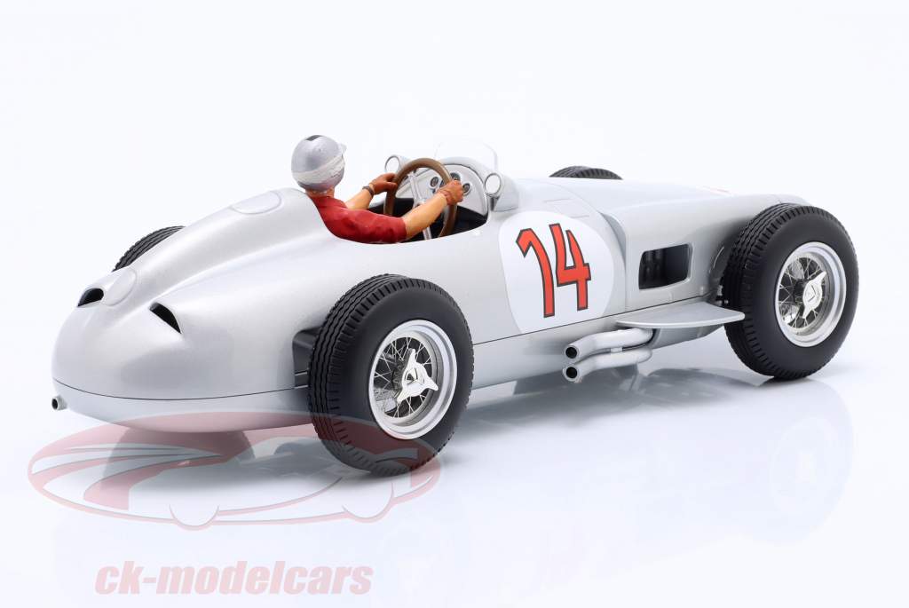 S. Moss Mercedes-Benz W196 #14 2nd Belgium GP formula 1 1955 with driver figure 1:18 WERK83