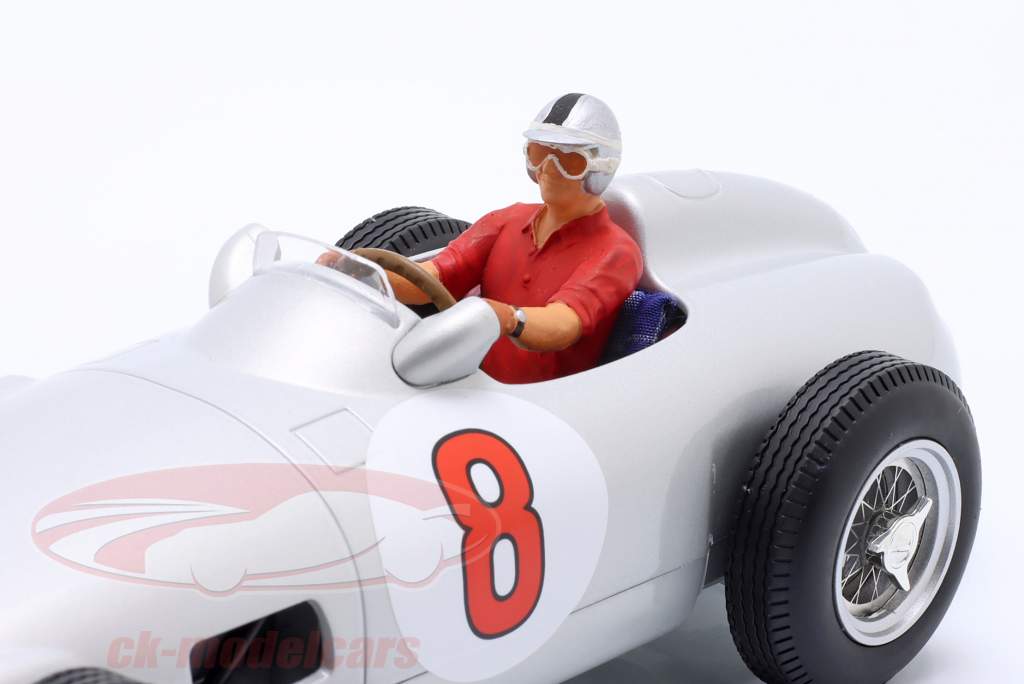 J.-M. Fangio Mercedes-Benz W196 #8 Weltmeister Formel 1 1955 mit Fahrerfigur 1:18 WERK83