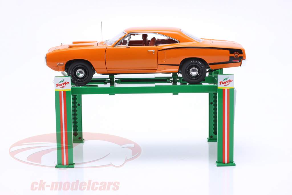 可调节的 四大支柱 升降平台 Turtle Wax 绿色的 / 白色的 / 红色的 1:18 Greenlight