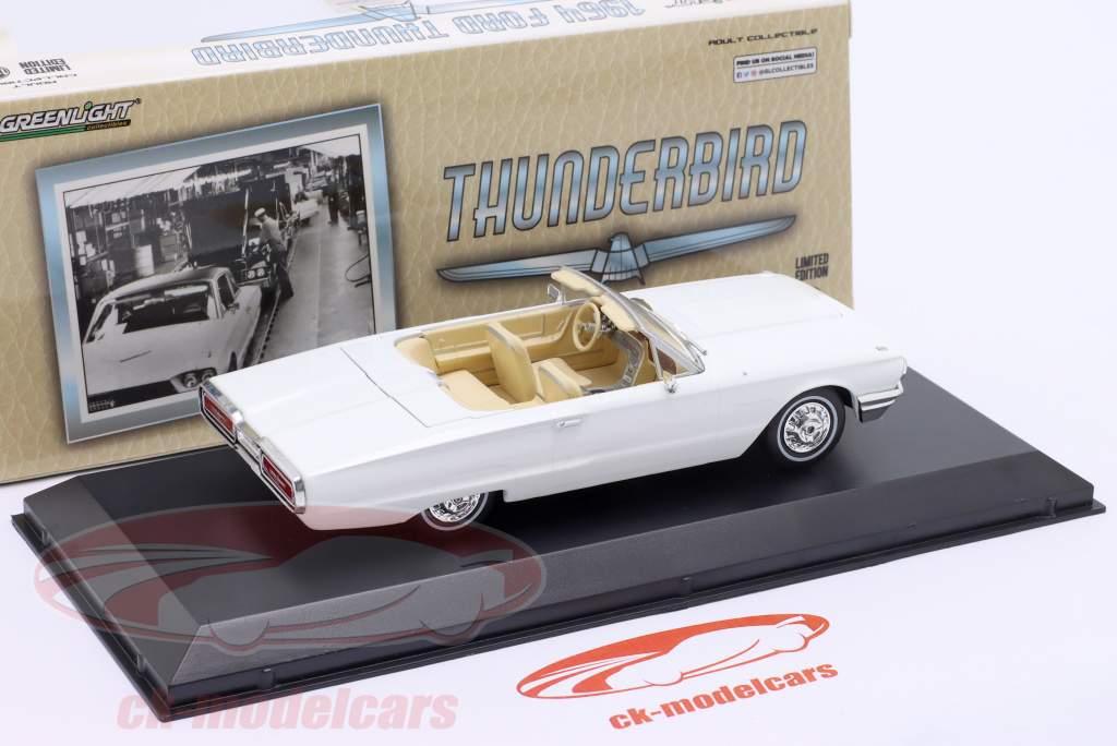 Ford Thunderbird convertible ouvrir Année de construction 1964 blanc 1:43 Greenlight