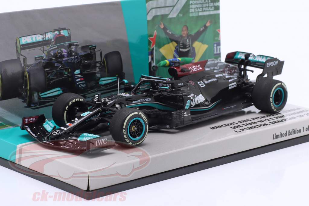 L. Hamilton Mercedes-AMG F1 W12 #44 gagnant Brésil GP formule 1 2021 1:43 Minichamps