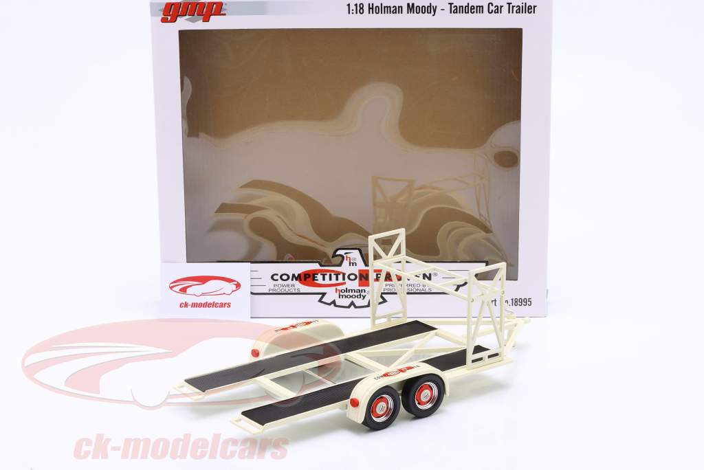 GMP 1:18 Tandem Car Trailer Holman Moody cream white 18995